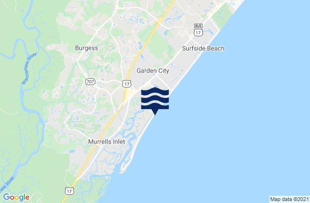 Mapa de mareas Bucksport, United States