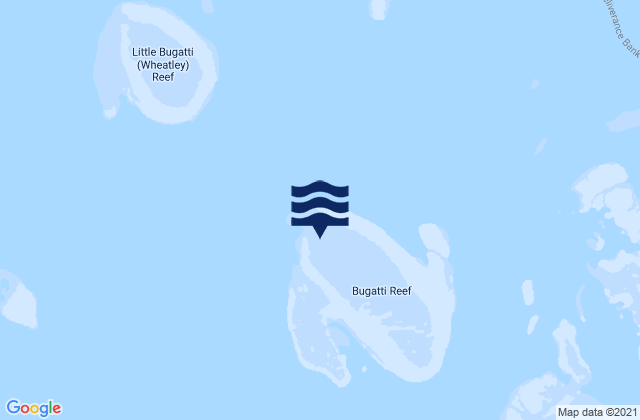 Mapa de mareas Bugatti Reef, Australia