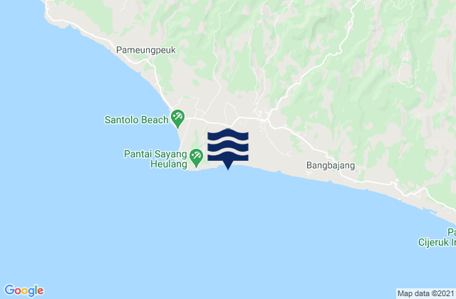 Mapa de mareas Bunisari, Indonesia