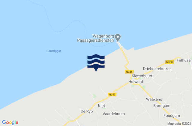 Mapa de mareas Burdaard, Netherlands