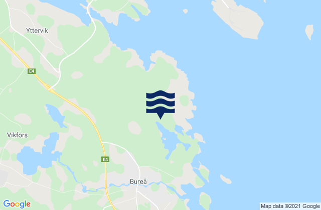 Mapa de mareas Bureå, Sweden