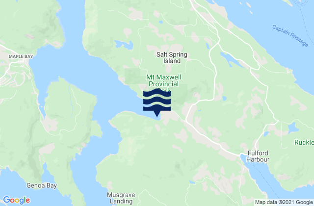 Mapa de mareas Burgoyne Bay, Canada