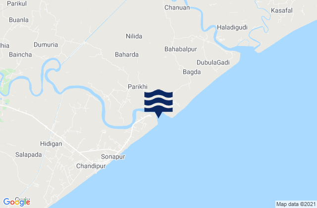 Mapa de mareas Burhabalang River Entrance, India