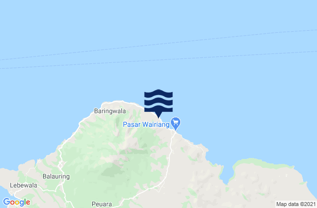 Mapa de mareas Buriwutung, Indonesia