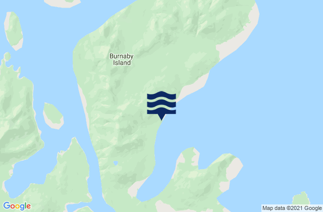 Mapa de mareas Burnaby Island, Canada