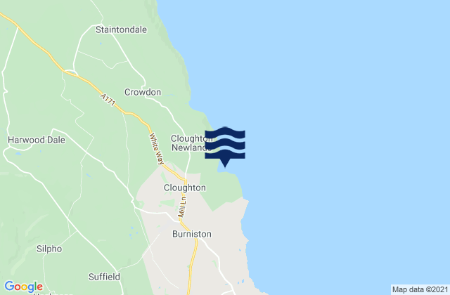 Mapa de mareas Burniston, United Kingdom