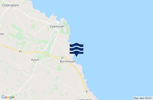 Mapa de mareas Burnmouth Bay, United Kingdom