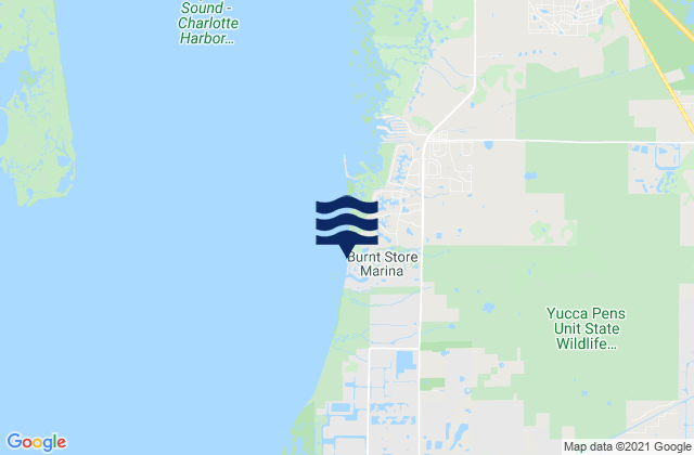Mapa de mareas Burnt Store Marina, United States