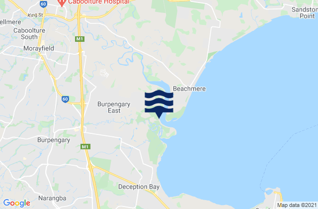 Mapa de mareas Burpengary, Australia