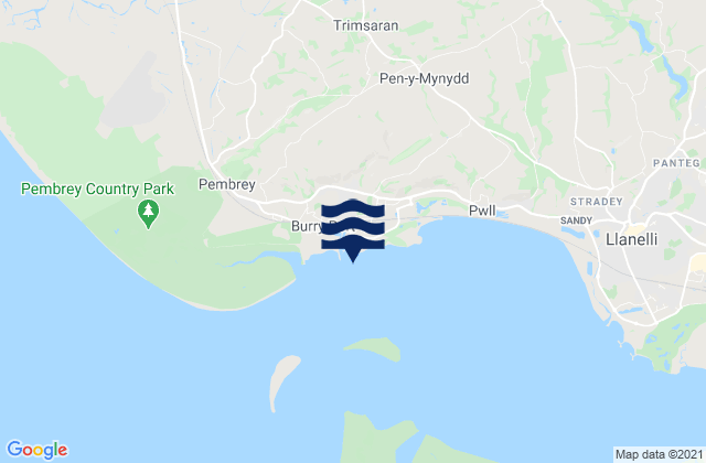 Mapa de mareas Burry Port Beach, United Kingdom