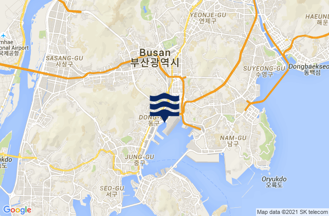 Mapa de mareas Busan, South Korea