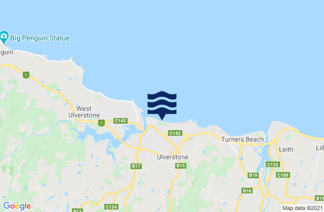 Mapa de mareas Buttons Beach, Australia