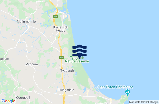 Mapa de mareas Byron Shire, Australia