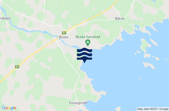 Mapa de mareas Byske, Sweden