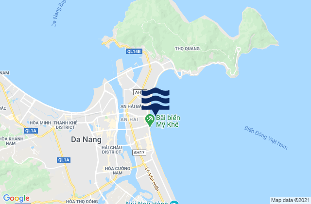 Mapa de mareas Bãi Tắm Mỹ Khê, Vietnam