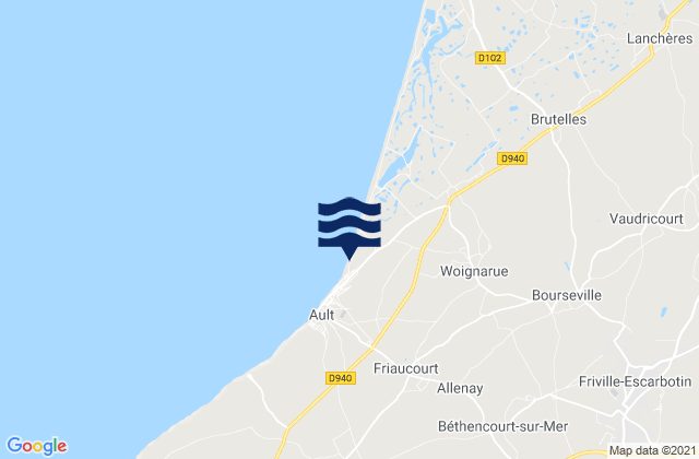 Mapa de mareas Béthencourt-sur-Mer, France