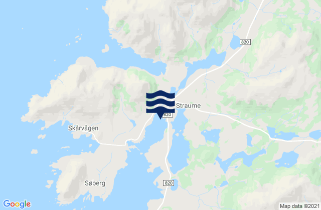 Mapa de mareas Bø, Norway