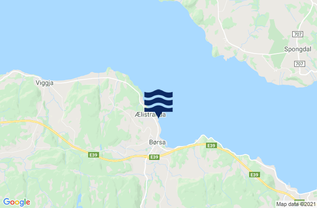Mapa de mareas Børsa, Norway