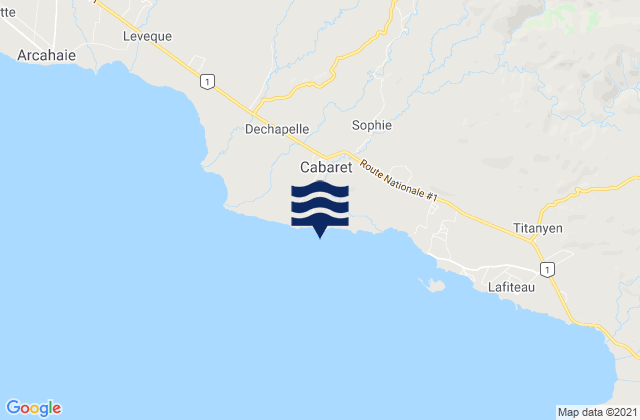 Mapa de mareas Cabaret, Haiti