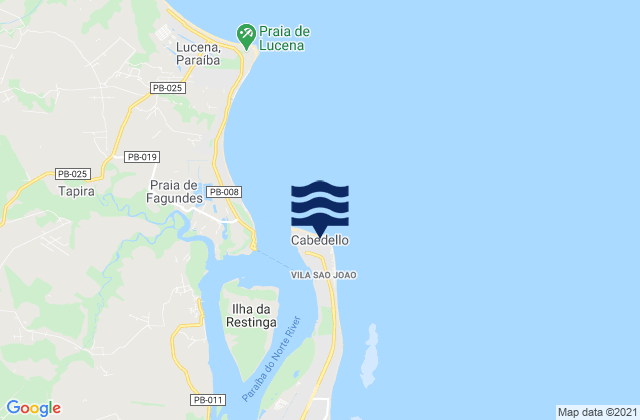 Mapa de mareas Cabedelo, Brazil