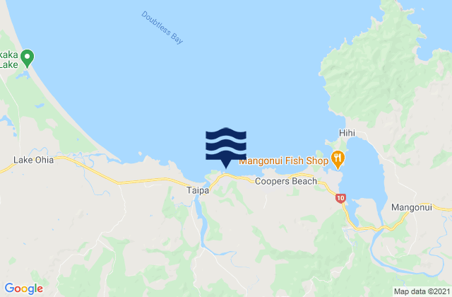 Mapa de mareas Cable Bay, New Zealand