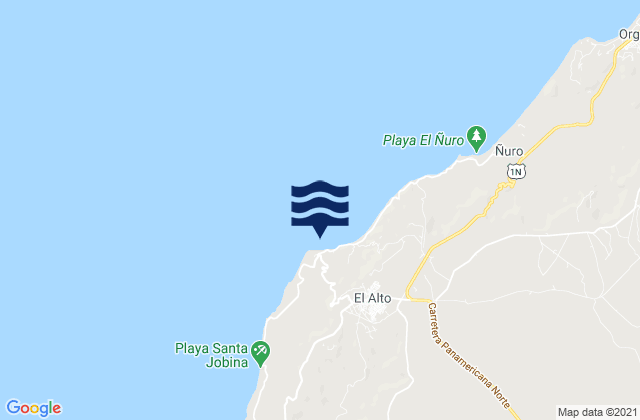 Mapa de mareas Cabo Blanco, Peru