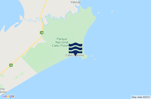 Mapa de mareas Cabo Polonio, Brazil