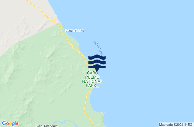 Mapa de mareas Cabo Pulmo, Mexico