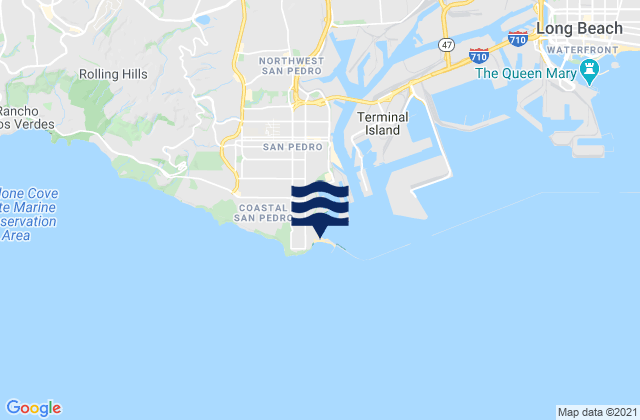 Mapa de mareas Cabrillo Beach, United States