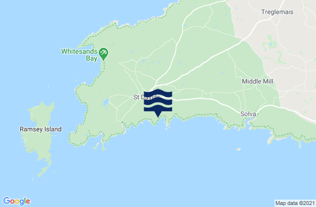 Mapa de mareas Caerfai Bay, United Kingdom