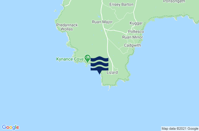 Mapa de mareas Caerthillian Cove Beach, United Kingdom