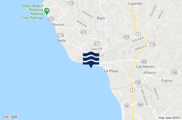 Mapa de mareas Caguabo Barrio, Puerto Rico