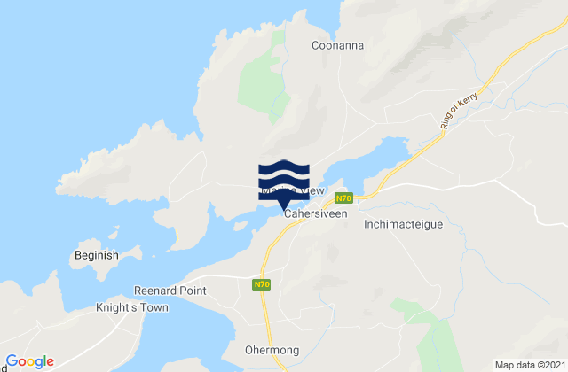 Mapa de mareas Cahersiveen, Ireland