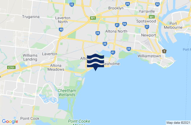 Mapa de mareas Cairnlea, Australia