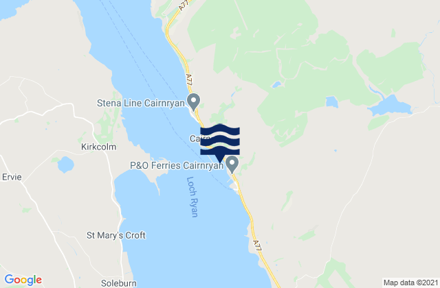 Mapa de mareas Cairnryan, United Kingdom