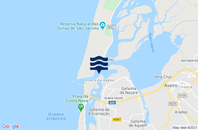 Mapa de mareas Cais Comercial, Portugal