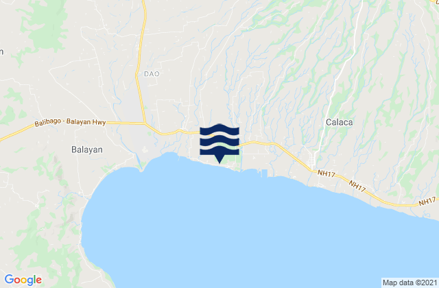 Mapa de mareas Calantas, Philippines