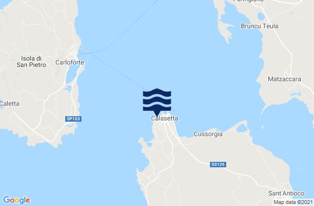 Mapa de mareas Calasetta, Italy