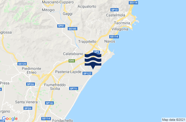 Mapa de mareas Calatabiano, Italy