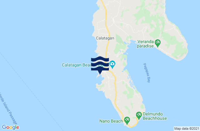 Mapa de mareas Calatagan, Philippines