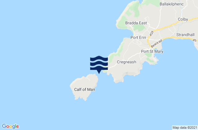 Mapa de mareas Calf Sound, Isle of Man