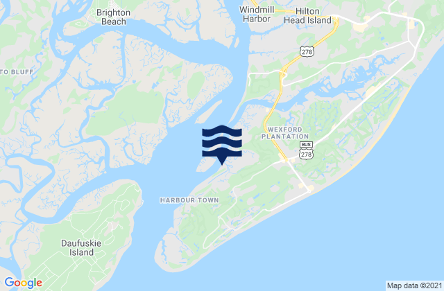 Mapa de mareas Calibogue Cay (Broad Creek Hilton Head Island), United States