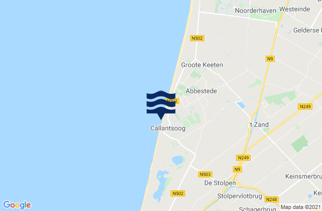 Mapa de mareas Callantsoog, Netherlands