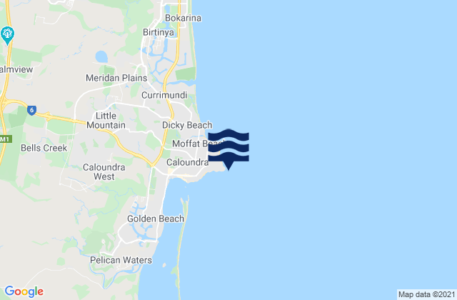 Mapa de mareas Caloundra Head, Australia