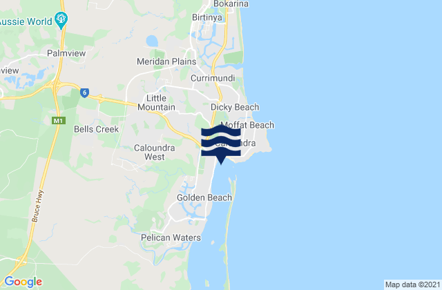 Mapa de mareas Caloundra, Australia