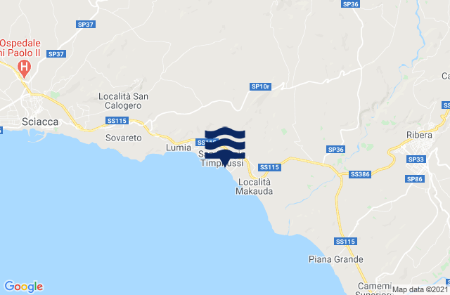 Mapa de mareas Caltabellotta, Italy