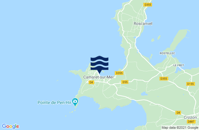 Mapa de mareas Camaret-sur-Mer, France