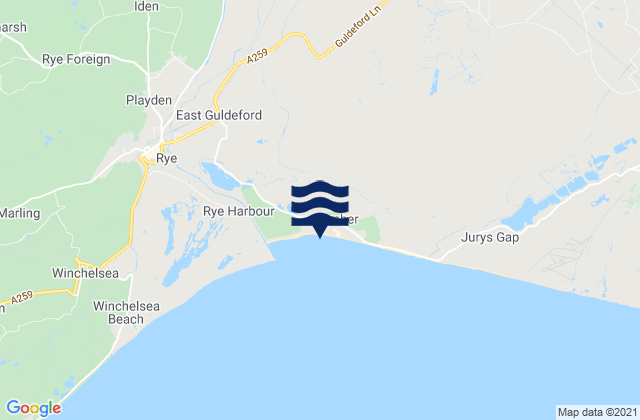 Mapa de mareas Camber Sands Beach, United Kingdom