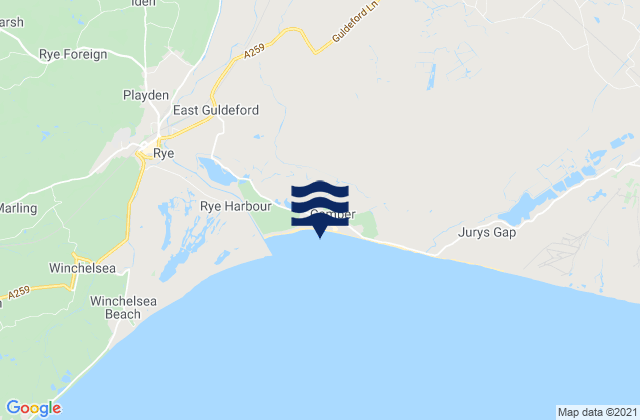 Mapa de mareas Camber Sands, United Kingdom