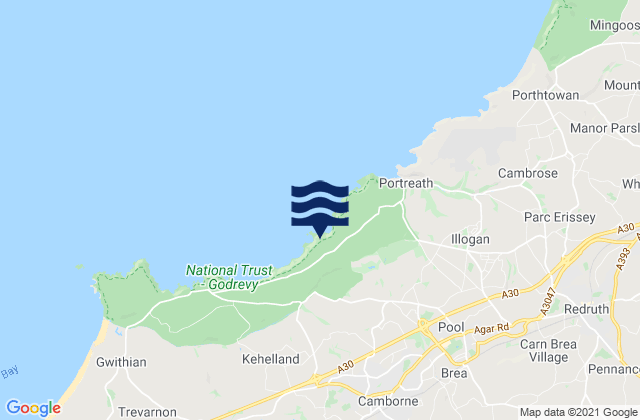 Mapa de mareas Camborne, United Kingdom